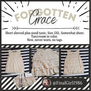 Cream Tunic Tank Plus Size